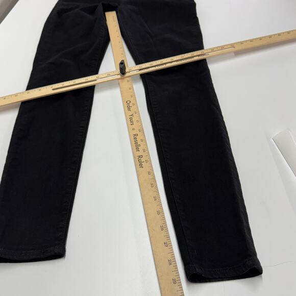 7 For‎ All Mankind Jeans Womens 27 Black Mid Rise The Skinny Denim Cotton Blend - Picture 9 of 9